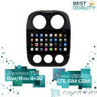 Штатная магнитола Jeep Compass I, Liberty (Patriot) 2009-2016 Parafar PF998XHD Android 8.1.0 4G LTE 