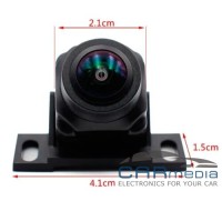 Универсальная автомобильная камера высокого разрешения CARMEDIA ZF-7204H-FR-1080P-CVBS кронштейн на саморезах, тип "кубик" прямого или зеркального отображения