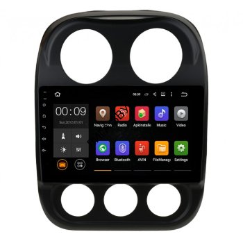 Штатная магнитола Jeep Compass 2011-2018 Roximo RX-2203 4G LTE Штатная магнитола Roximo 4G RX-2203 для Jeep Compass, 2011-2016

