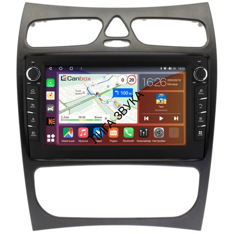 Штатная магнитола Mercedes-Benz C (w203), G (w463) 2000-2006 Canbox 7833 Android (4G-SIM, 4/64, DSP, IPS) С крутилками