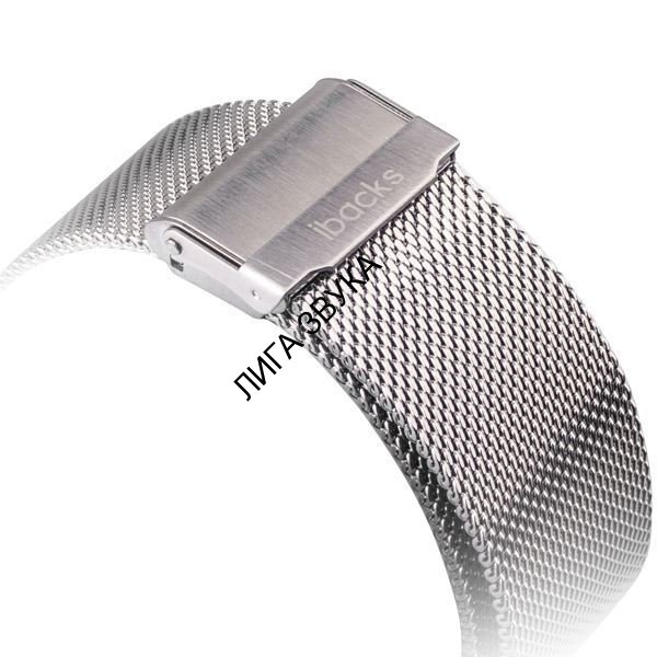 Ремешок из нержавеющей стали iBacks Double-buckle Stainless Steel Watchband для Apple Watch 38мм - (ip60228) Silver