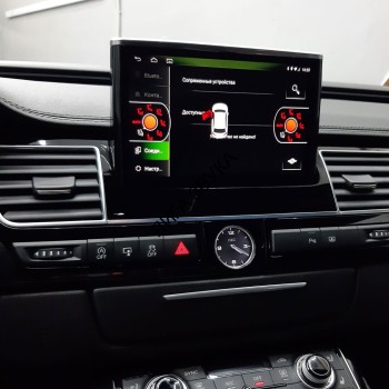 Штатная магнитола Audi A8 2011-2018 Radiola RDL-1608 (TC-1608) Android 4G Замена заводского монитора AUDI A8 2011-2018 г.в. на 8,4 дюймов сенсорный экран высокого разрешения 1280*720 Под оригинальный дизайн с сохранением всей стилистики AUDI.