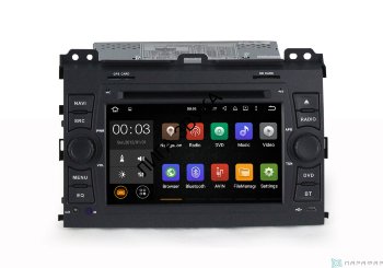 Штатная магнитола Toyota Land Cruiser Prado 120 2002-2009 / Lexus GX470 2002-2009 Parafar PF456D Android 7.1.1  Штатная магнитола Toyota Land Cruiser Prado 120 Parafar PF456D Android 7.1.1 