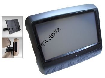 Монитор на подголовник с 9&quot; экраном со встроенным DVD и играми Pleervox PLV-BRDVD-9BL Pleervox  PLV-BRDVD-9BL Комплект съёмный монитор на подголовник с 9" экраном и встроенным DVD