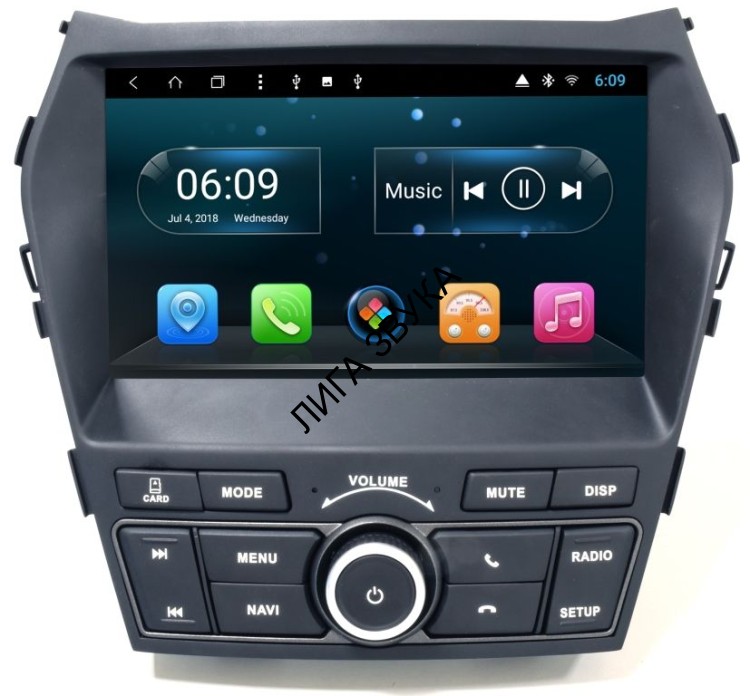 Штатная магнитола Hyundai Santa Fe, iX-45 2012+ Carmedia KR-9235-S10-6128 DSP поддержка High-Tech / Sport 