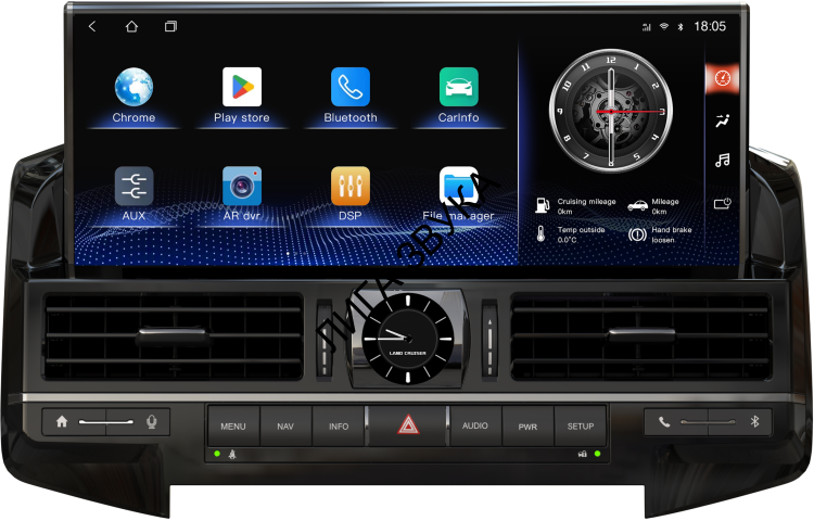 Штатная магнитола Toyota Land Cruiser 200 2016-2021 (без отдельного экрана климата) - Carmedia ZH-T1269 монитор 12.3", Android, 8Гб+128Гб, CarPlay, SIM-слот