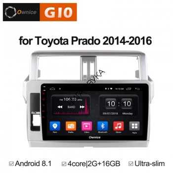 Штатная магнитола Toyota Land Cruiser Prado 150 2014+ Roximo Ownice G10 S1614E Android 8.1   Штатная магнитола Toyota Prado 150 2013+ Ownice G10 S1614E Android 8.1  