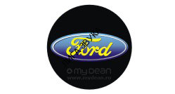 Светодиодная подсветка в дверь автомобиля с логотипом Ford (желтый) MyDean CLL-021