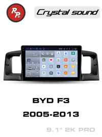 Штатная магнитола BYD F3 2005-2013 RedPower 85464PRO