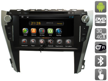 Штатная магнитола Toyota Camry, Aurion 2011-2014 / Daihatsu Altis 2012+ AVel AVS090AN (005) Штатная магнитола для Toyota Camry VII (XV50) (2014-...) AVIS Electronics AVS090AN (#005) с сенсорным экраном 9" и четырёхядерным процессором Quad core.