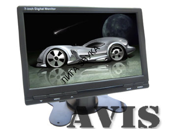 Автомобильный монитор 7&quot; для установки на приборную панель AVIS Electronics AVS0705BM Автомобильный монитор AVS0705BM с диагональю экрана 7". Возможность установки в штатный подголовник автомобиля.