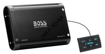 Усилитель Boss Audio BPS4B + пульт Усилитель Boss Audio BPS4B (MP3 плеер, 4 канала, 500 Вт, класс А/В, Bluetooth) + пульт