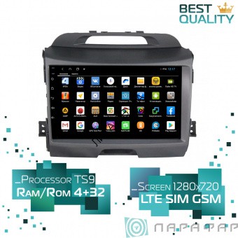 Штатная магнитола Kia Sportage III 2010-2016 Parafar PF537XHD Android 8.1.0 4G LTE  Штатная магнитола Kia Sportage 3 2010-2016 Parafar PF537XHD Android 8.1.0 4G LTE 