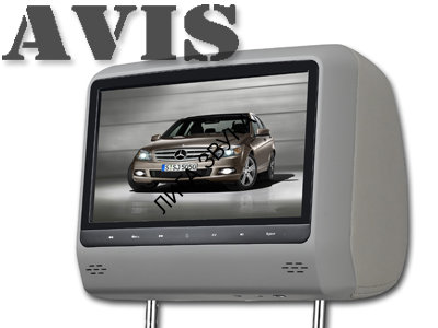 Подголовник со встроенным LCD монитором 9" AVIS AVS0944BM (серый)