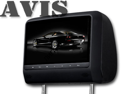 Подголовник со встроенным LCD монитором 9" AVIS AVS0944BM (черный) без DVD 