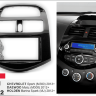 Переходная рамка 2-DIN Chevrolet Spark (M300) 2013+ / Holden Barina Spark (MJ) 2012+ (черная / рояльный лак) CARAV 11-542