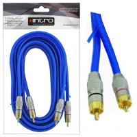 RCA-кабель 5 м класса Hi-Fi Серия "Blue Line" Incar ACC-BL5