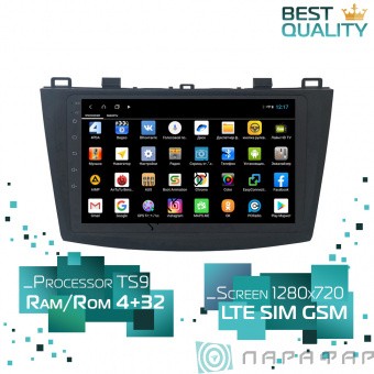 Штатная магнитола Mazda 3 2009-2012 Parafar PF034XHD Android 8.1.0 4G LTE  Штатная магнитола Mazda 3 2009-2012 Parafar PF034XHD Android 8.1.0 4G LTE 