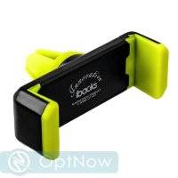Автомобильный держатель iBacks Universal Car Air Vent Phone Holder для телефона универсальный в решетку - (ip60234) Зеленый