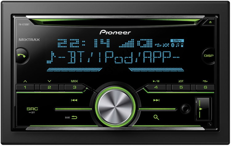 2DIN CD/MP3-ресивер с USB и поддержкой Bluetooth Pioneer FH-X730BT 