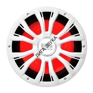Пассивный сабвуфер 10&quot; для водного транспорта Boss Marine MRGB10W Сабвуфер 10", морская серия, пиковая мощность 800 Вт, RMS 400 Вт, чувствительность 87 дБ, 44 Гц, сопротивление 4 Ом, LED подсветка, цвет белый