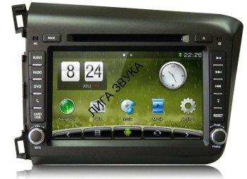 Штатная магнитола Honda Civic sedan 2011-2013 Newsmy Carmedia DT-5231 Newsmy DT5231S -  Штатная магнитола  для Honda CIVIC 9 дорестайл '01.2012-05.2013, 4d Sedan / 2d Coupe