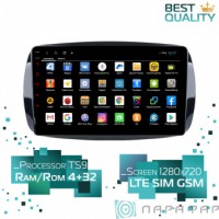 Штатная магнитола Mercedes Smart 2016+ Parafar PF214XHD Android 8.1.0 4G LTE  