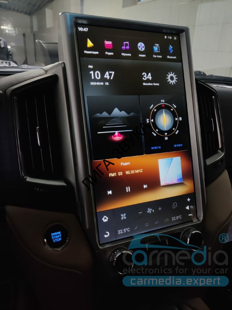Штатная магнитола Toyota Land Cruiser 200 2016+ Комфорт, Элеганс ZhiFang Carmedia ZF-1829L-Q6 Tesla Style DSP 