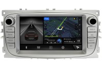 Штатная магнитола Ford Kuga, Fiesta, Fusion, Focus, Mondeo Canbox H-Line 4477-RP-2051-486 серебро Android