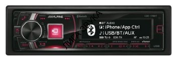CD/MP3-ресивер с USB и поддержкой Bluetooth Alpine CDE-178BT  CD/MP3-проигрыватель, 4х50 Вт, RDS, USB, 3 л вых, TuneIt, встр. Bluetooth, 24-бит ЦАП, 4-цв. подсветка
