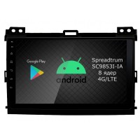 Штатная магнитола Toyota Land Cruiser Prado 120 2002-2009 без штатного усилителя Roximo RI-1105 4G Android