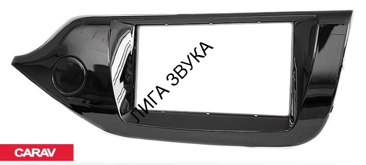 Переходная рамка CARAV 11-519 2-DIN KIA CEE'D 2012+ (руль слева / черная / рояльный лак)
