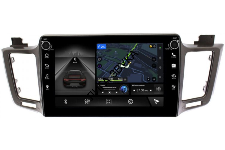 Штатная магнитола Toyota RAV4 4 (XA40) 2012-2019 Canbox (для авто с одной камерой) на Android (4G-SIM, 4/32, DSP, QLed) С крутилками