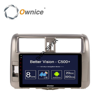 Штатная магнитола Toyota Land Cruiser Prado 150 2009-2013 Carmedia (Ownice C500) OL-9613-MTK панель темно-серая 4G LTE Штатная магнитола для Toyota Land Cruiser Prado 150 2009-2013 - Carmedia (Ownice C500) OL-9613 панель серая (титан) на Android 6.0 cо встроенным 4G модемом, 8-ЯДЕР и 2ГБ-32ГБ памяти!