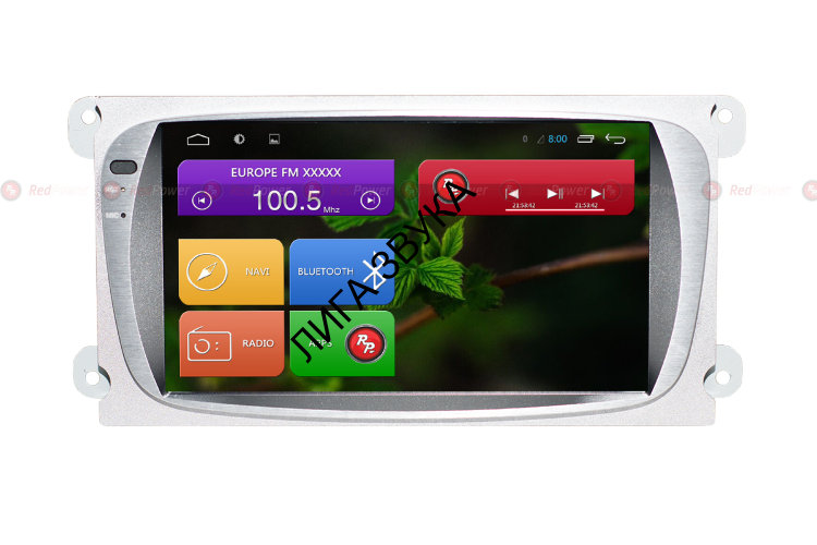 Штатная магнитола Ford Focus II, Mondeo, S-MAX, Galaxy, Tourneo / Transit Connect RedPower 31003GIPSDSP серый Android 7 