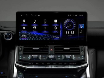 Штатный монитор 12.3 дюймаToyota LC 300 2021+ вместо штатного 9 дюймов Carmedia KP-T1210 Android, DVD, 4G модем Штатный монитор 12.3 дюймаToyota LC 300 2021+ вместо штатного 9 дюймов - Carmedia KP-T1210 Android, DVD, 4G модем
