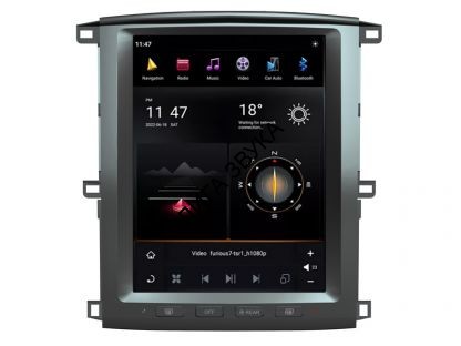 Штатная магнитола Toyota Land Cruiser 100 2002-2007 Carmedia ZF-1301-GE Tesla Style