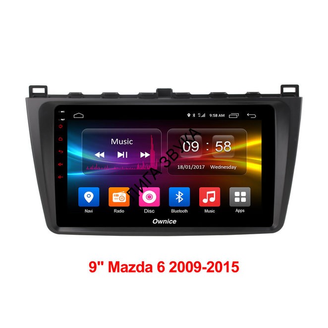Штатная магнитола Mazda 6 2007-2012 GH Carmedia (Ownice C500) OL-9506-P5 Android 9.0