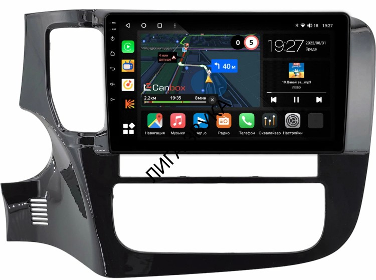 Штатная магнитола Mitsubishi Outlander 3 (2012-2024) (глянцевая) Canbox M-Line 4542-9-0145 Android (4G-SIM, 4/64, DSP, QLed)