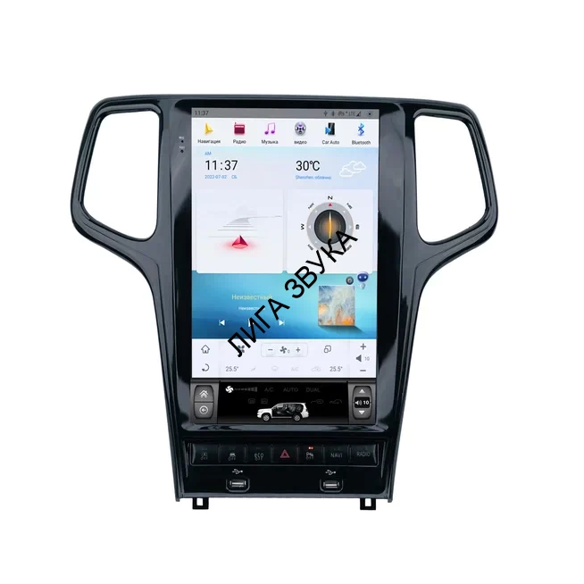 Штатная магнитола Jeep Grand Cherokee 2013-2022 Carmedia ZF-1823B-GE черный Android Tesla