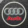 LED подсветка двери Carsys RX-S3A Audi в штатное место с логотипом авто