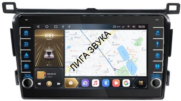 Штатная магнитола Toyota RAV4 2013-2018 Carmedia OL-9607-NPQ планшет с крутилками Android CarPlay