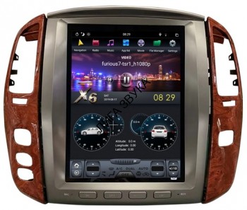 Штатная магнитола Lexus LX470 2002-2007 Carmedia ZF-1305-Q6 Tesla Style Android  Магнитола для Lexus LX470 2002-2007 - Carmedia ZF-1305-Q6 ("Тесла-Стиль") Android 11, 8ГБ+128ГБ, SIM-слот
