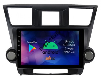 Штатная магнитола Toyota Highlander 2 2007-2014 Airoc RM-1122 Android DSP 4G Штатная автомобильная навигационная мультимедийная система Airoc модель RM-1122 для Toyota Highlander 2, 2007-2014