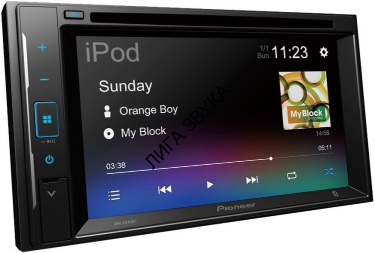 Магнитола 2 DIN Pioneer AVH-A245BT DVD, Bluetooth