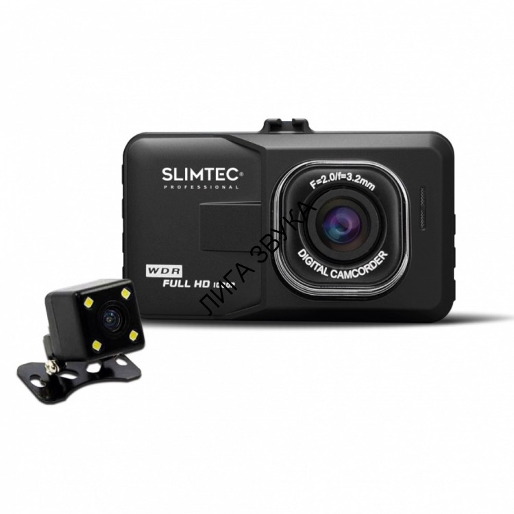 Автомобильный видеорегистратор с 2 камерами Slimtec Dual F2