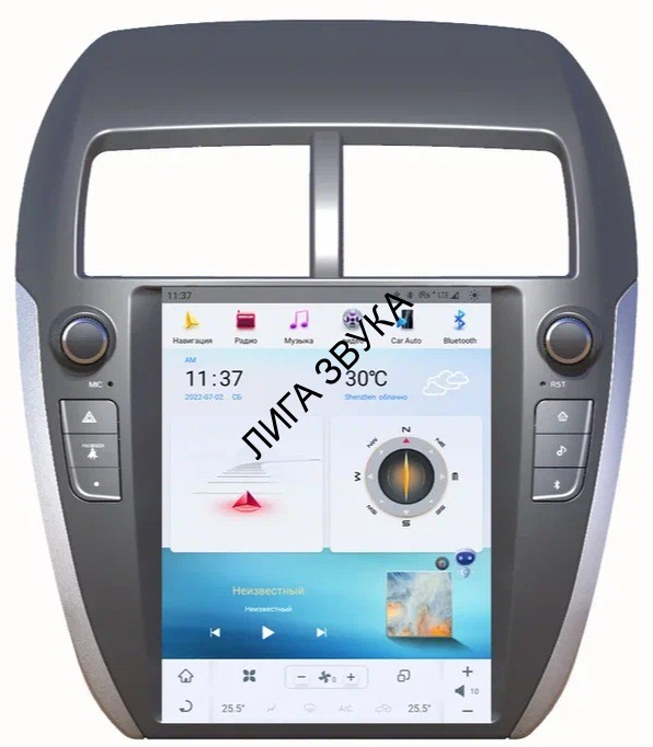 Штатная магнитола Mitsubishi ASX/ RVR 2010-2016, Peugeot 4008, Citroen C4 Aircross - Carmedia ZF-1156-Q6 экран 10.4" в стиле "Тесла" на Android, 8Гб+128Гб, CarPlay, 4G SIM-слот