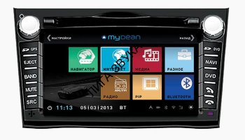 Штатная магнитола Subaru Legacy, Outback 2009-2015 MyDean 3061-3 Black Штатное головное устройство MyDean 3061 с навигацией для Subaru Legacy (2013-), Outback (2013-) Black