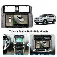 Штатная магнитола Toyota Land Cruiser Prado 150 2009-2013 high (для высоких комплектаций с кругом) Android 12 Carmedia SF-9613-3+9009-12-Q