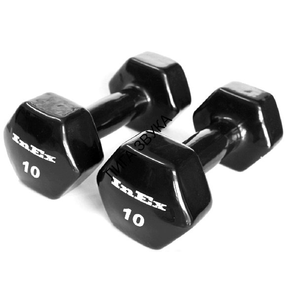Гантели для аэробики в виниле INEX IN-VD10, 4,45кг